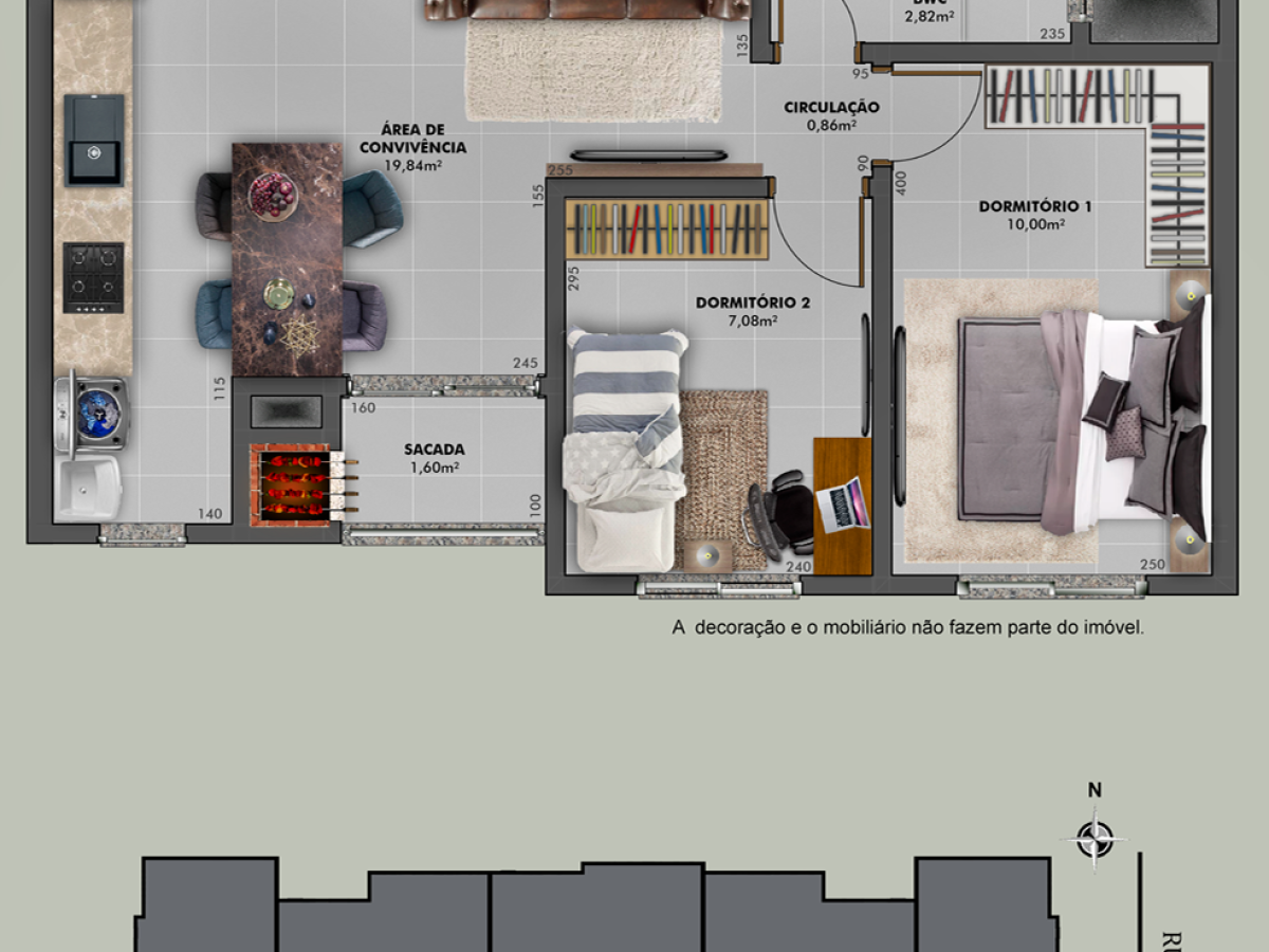 RESIDENCIAL VICENZA 2 quartos, Bortolotto, Nova Veneza