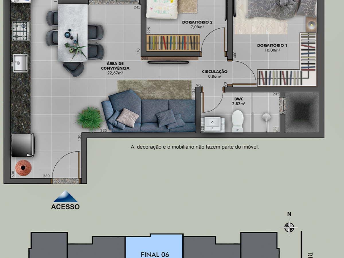 RESIDENCIAL VICENZA 2 quartos, Bortolotto, Nova Veneza