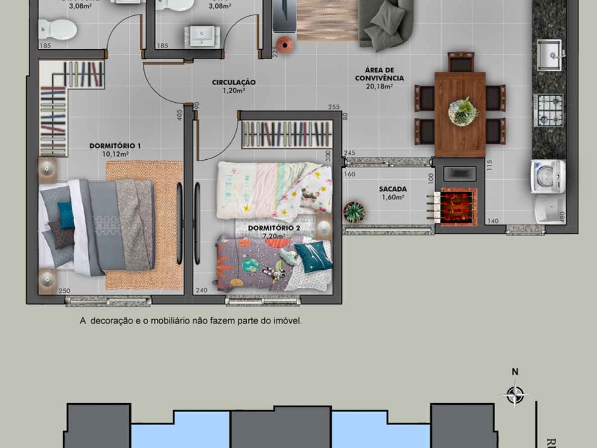 RESIDENCIAL VICENZA 2 quartos, Bortolotto, Nova Veneza